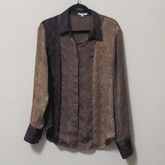 Equipment Femme Yvonne Snake Print Button Down - Picture 1 of 6